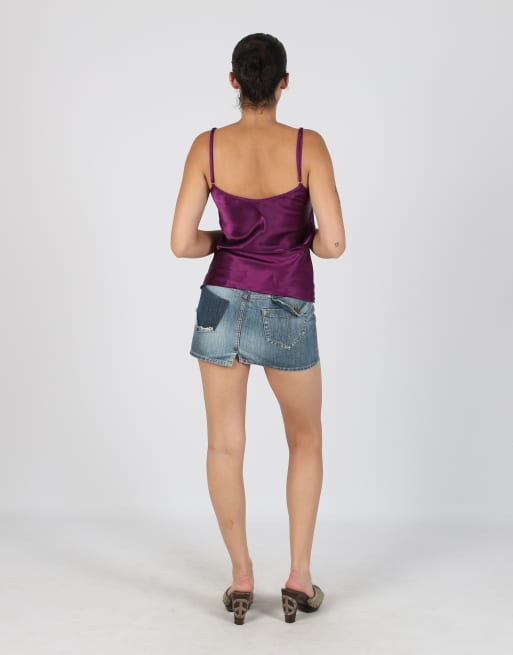 Vintage Fornarina S denim mini skirt in blue, 3 of 4
