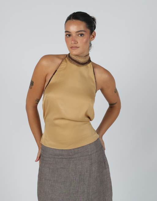 Vintage Forpen S cami in tan