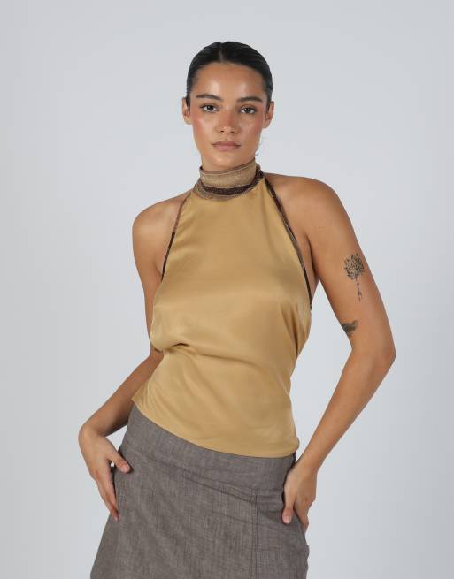 Vintage Forpen S cami in tan, 3 of 4