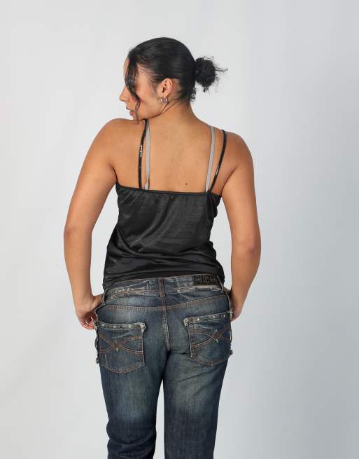 Vintage FPC L cami in charcoal grey, 2 of 4