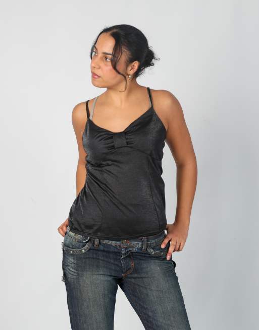 Vintage FPC L cami in charcoal grey, 3 of 4