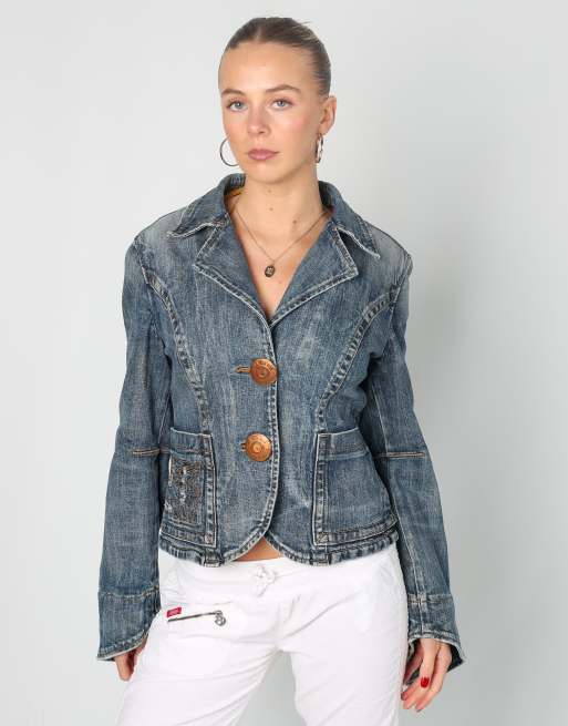Vintage Fracomina S denim jacket in blue