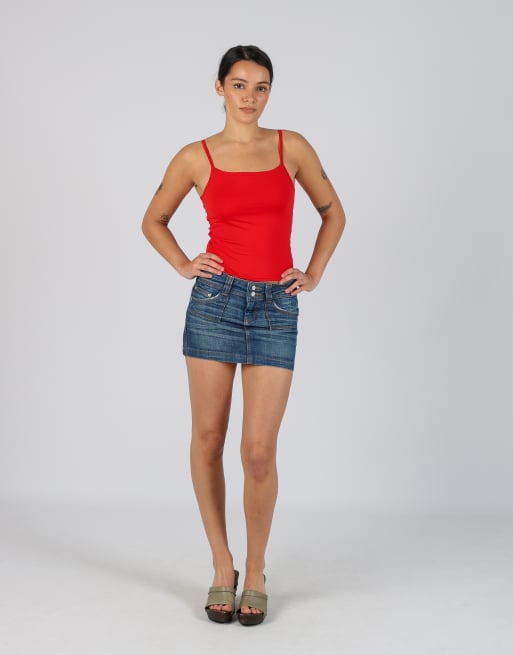 Vintage Fracomina XS denim mini skirt in blue