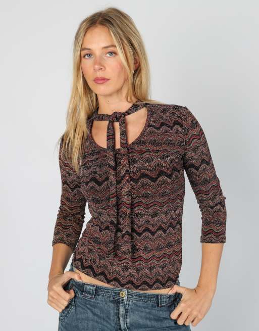 Vintage Fram S blouse in black, 1 of 4