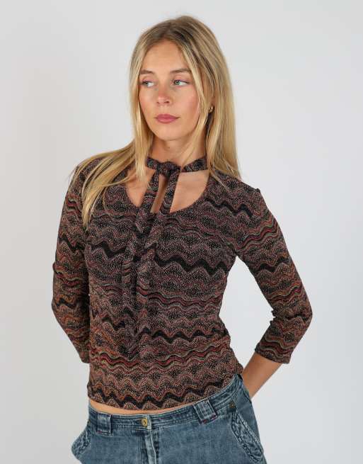 Vintage Fram S blouse in black, 2 of 4