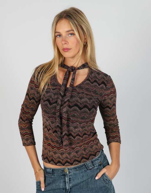 Vintage Fram S blouse in black, 3 of 4