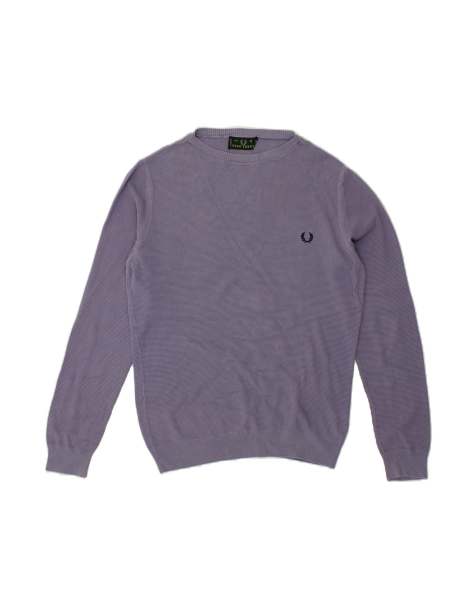 Vintage Fred Perry Boat Neck Jumper Sweater Small In Purple - view 1