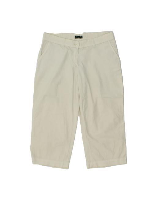 Vintage Fred Perry Capri Trousers It 42 Medium W28 L18 In Off In White