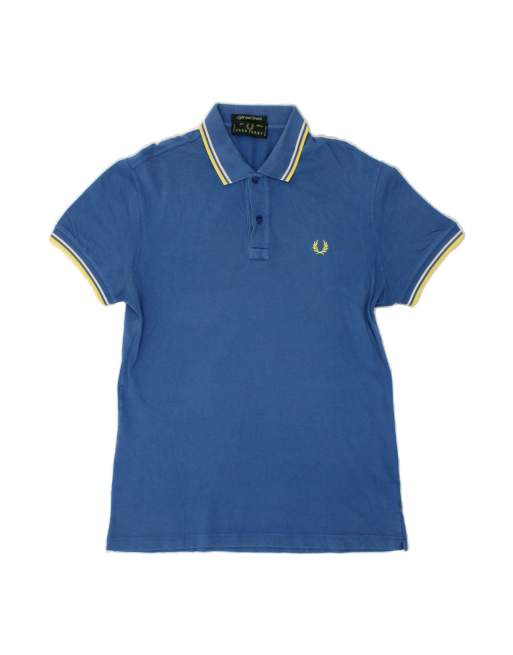 Vintage Fred Perry Light And Stretch Polo Shirt Medium In Blue