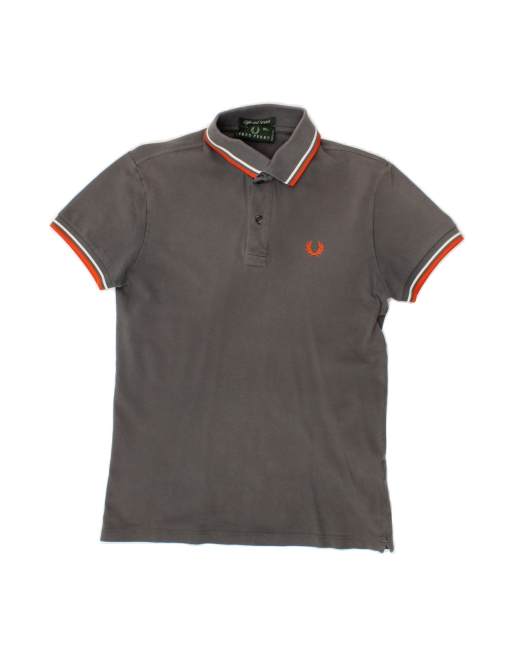 Vintage Fred Perry Light And Stretch Polo Shirt Small In Grey