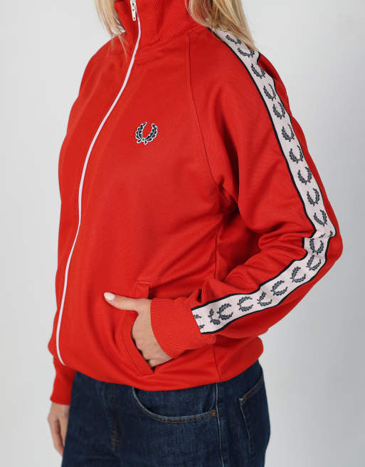 Vintage Fred Perry s track jacket in burgundy red | ASOS