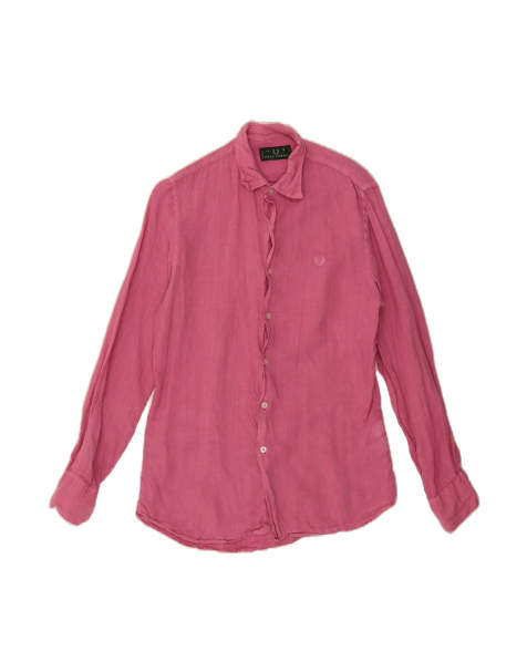Vintage Fred Perry Shirt Small In Pink Linen - view 1