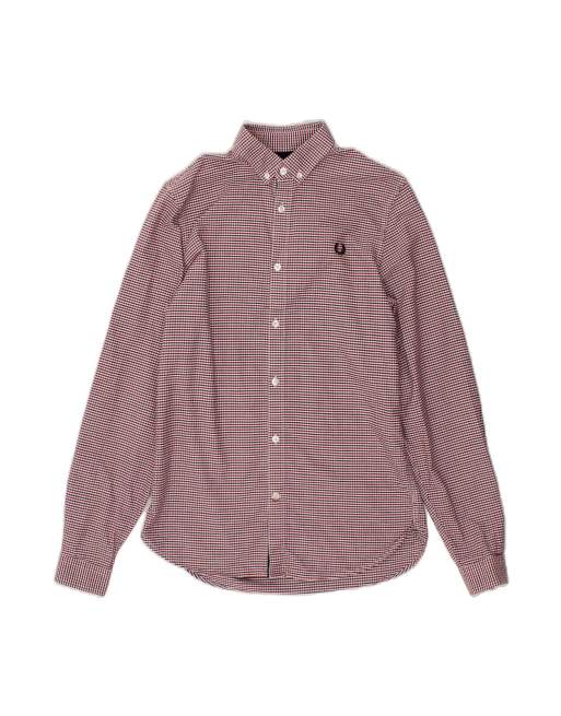 Vintage Fred Perry Shirt Small In Red Check