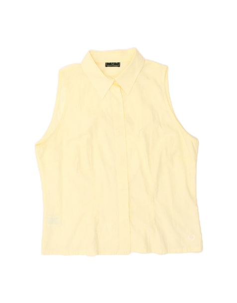Vintage Fred Perry Sleeveless Shirt UK 18 XL In Yellow Check - view 1