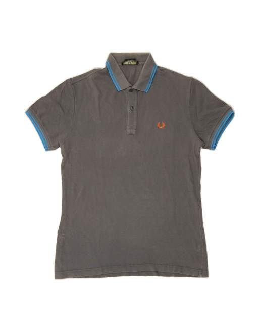 Vintage Fred Perry Slim Fit Polo Shirt Medium In Grey