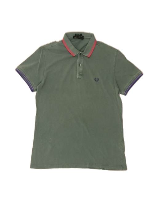 Vintage Fred Perry Slim Fit Polo Shirt Medium In Khaki