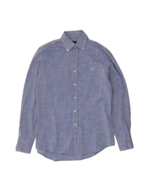 Vintage Fred Perry Slim Fit Shirt Small In Blue - view 1