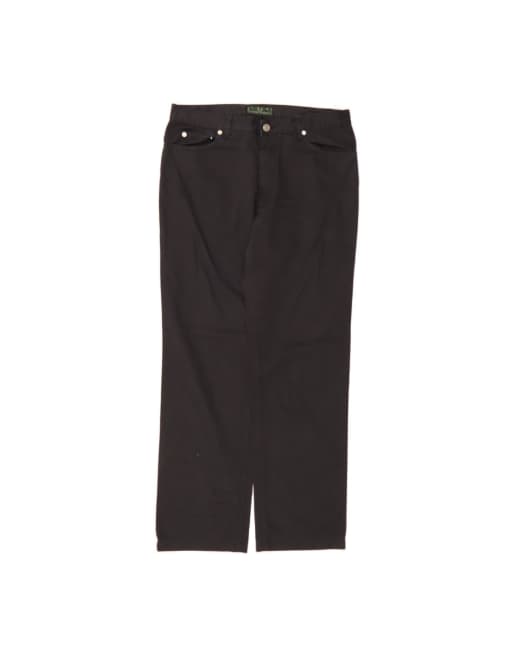 Vintage Fred Perry Straight Casual Trousers It 48 Medium W34 L30 In Blue