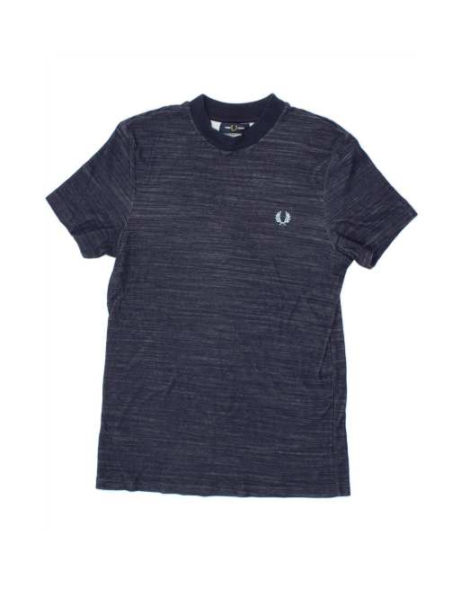 Vintage Fred Perry T-shirt Top Medium In Blue Striped