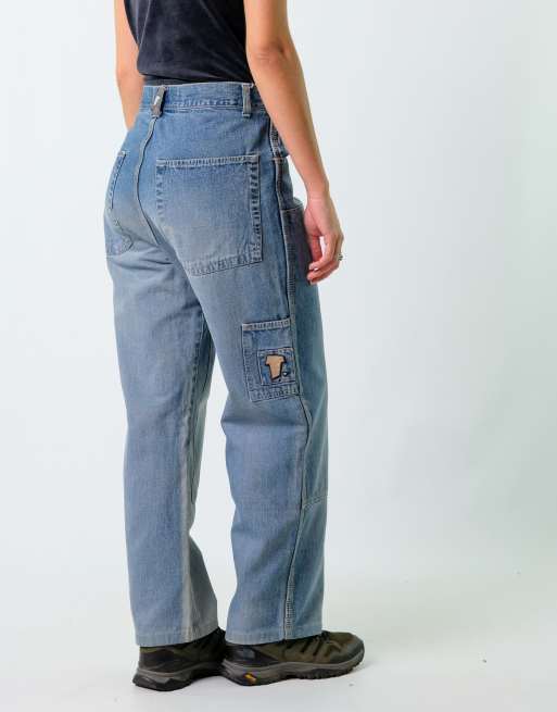 Vintage Freeman Porter 30x30 Denim Carpenter Baggy Jeans Blue