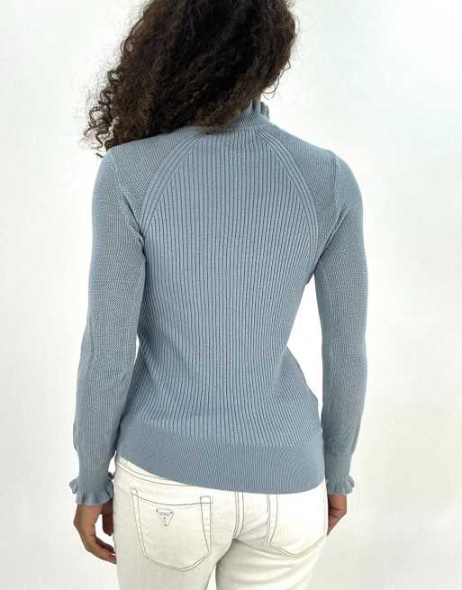 Vintage frilly knit long sleeve top, 2 of 4