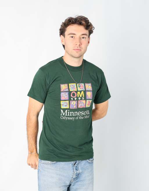 Vintage Fruit Of The Loom m t-shirt in dark green