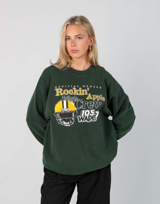 Vintage Fruit Of The Loom xl sweatshirt in dark green | ASOS