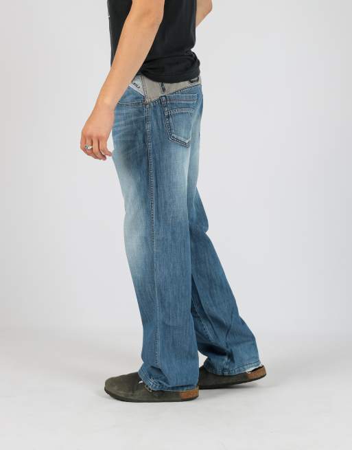 Vintage Fubu 34x32 denim hip hop jeans in blue