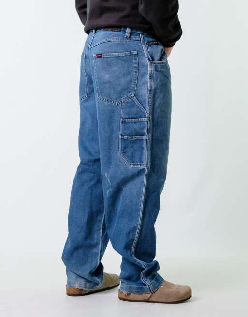 Vintage Fubu 34x34 Denim Carpenter Baggy Jeans Blue | ASOS