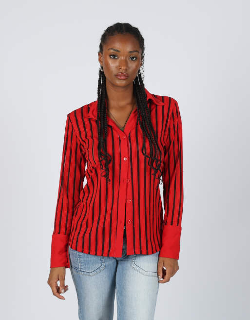 Vintage Furloir M blouse in red
