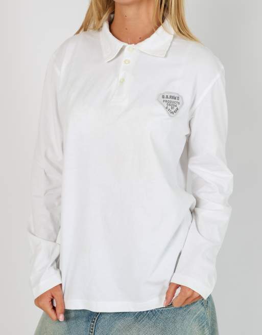 Vintage G-Star M long sleeve top in white, 4 of 4
