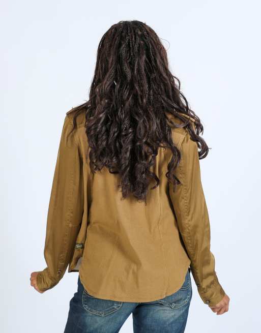 Vintage G-Star M shirt in khaki green, 2 of 4
