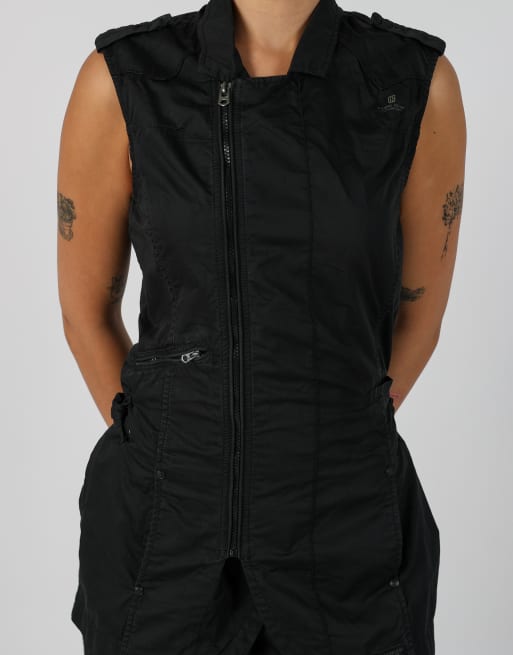 Vintage G-Star S woven top in black, 4 of 4