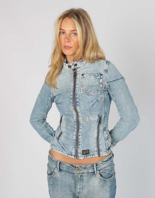 Vintage G-Star XS denim jacket in light blue