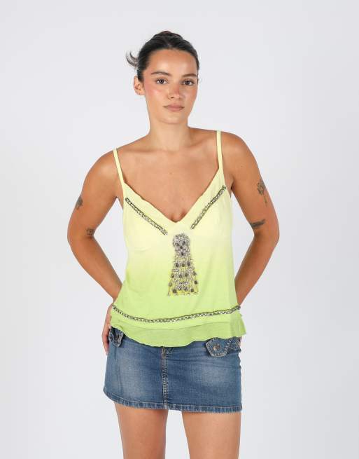 Vintage Gala S cami in light green