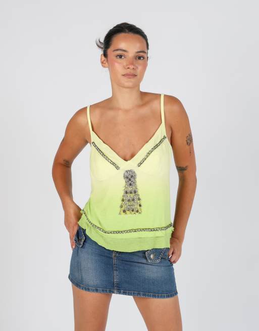 Vintage Gala S cami in light green, 3 of 4