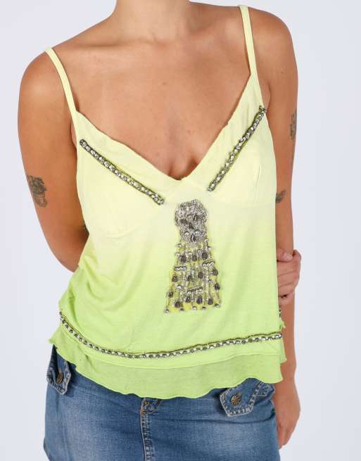 Vintage Gala S cami in light green, 4 of 4
