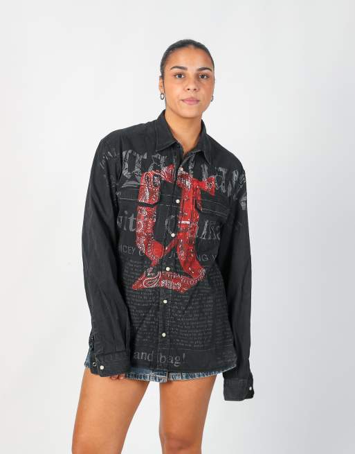 Vintage Galliano L shirt in black