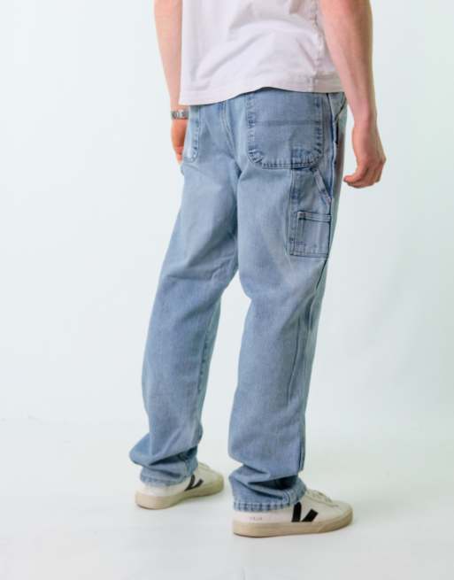 Vintage Gander 34x32 Denim Carpenter Baggy Jeans Light Blue
