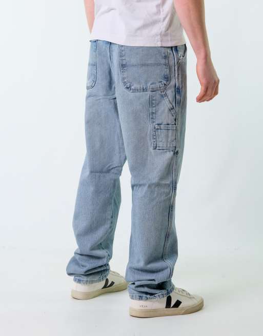 Vintage Gander 34x34 Denim Carpenter Baggy Jeans Light Blue