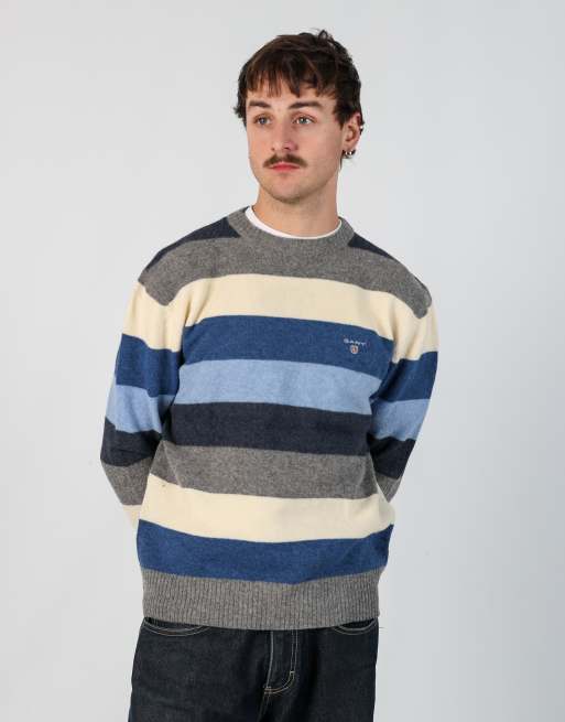 Vintage Gant l knit sweatshirt in grey