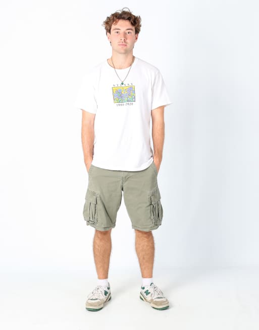 Vintage Gap 34x20 canvas cargo shorts in khaki green