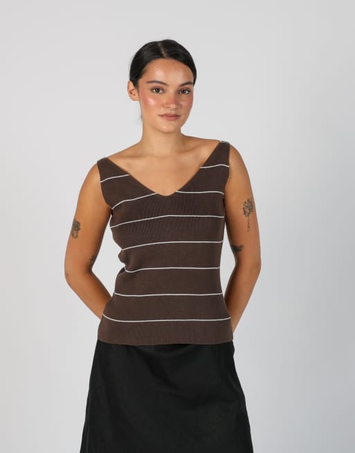 Vintage Gap S woven top in brown, 1 of 4