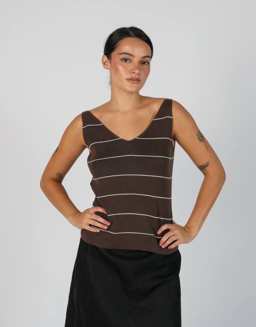 Vintage Gap S woven top in brown, 3 of 4
