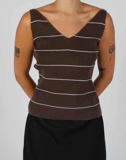 Vintage Gap S woven top in brown, 4 of 4