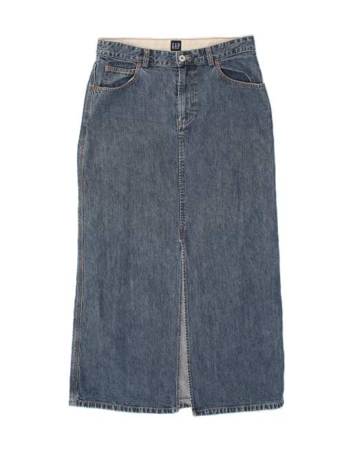 Vintage Gap Size M Maxi Denim Skirt in Blue