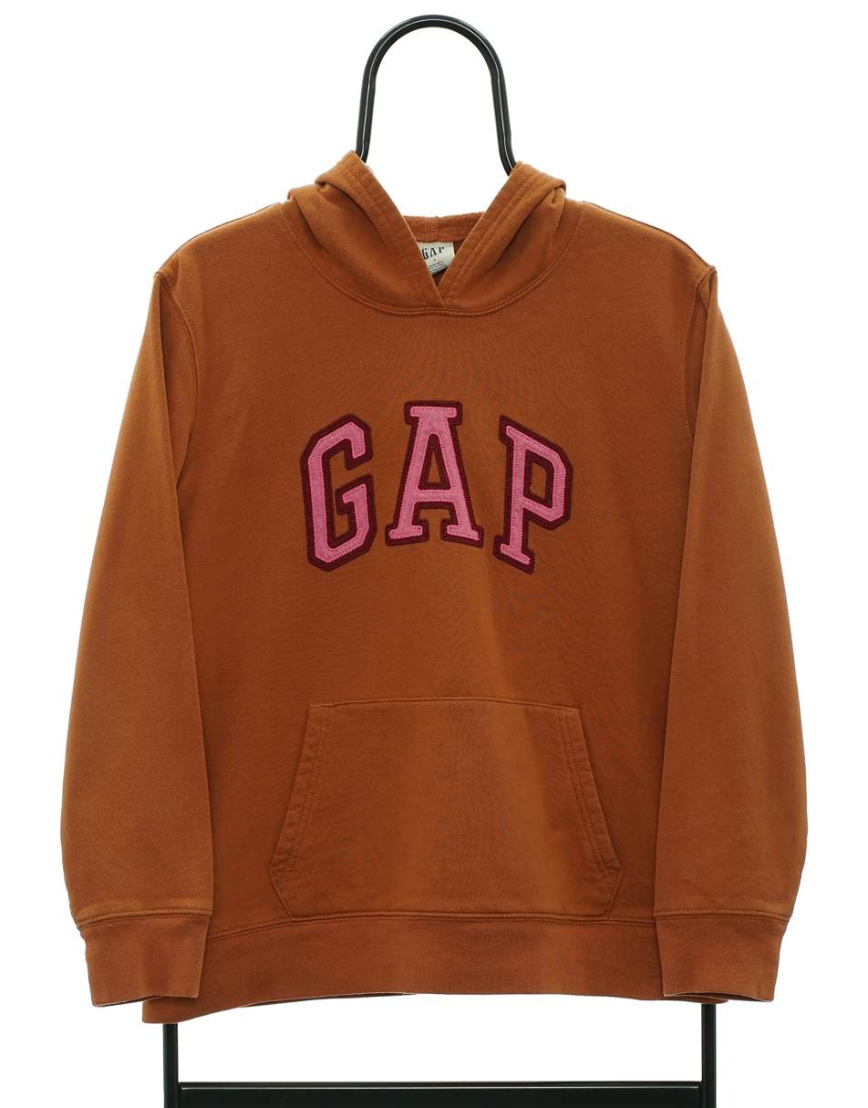 Vintage GAP Size M Spellout Hoodie In Orange
