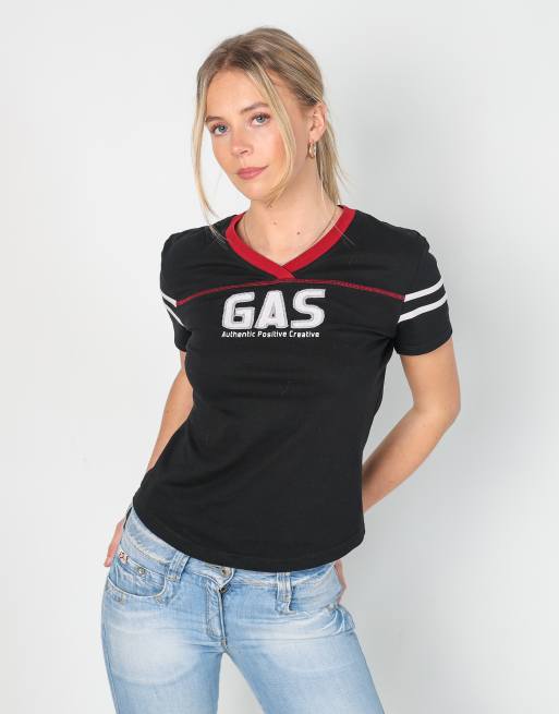 Vintage GAS S baby tee in black
