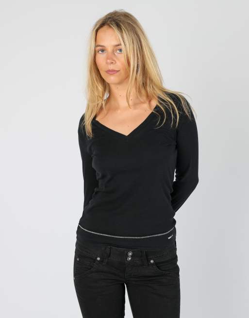 Vintage GAS S long sleeve top in black