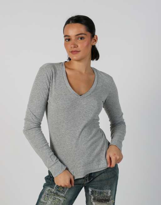 Vintage GAS S long sleeve top in grey, 1 of 4